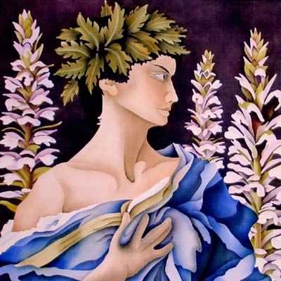 Silk Painting Portrait Acanthus