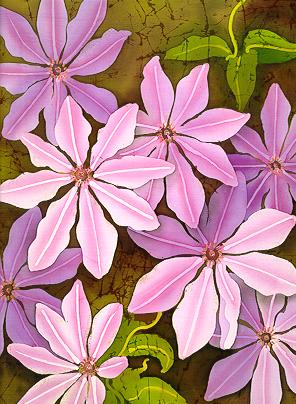 Batik Clematis Nelly Moser