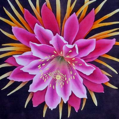 Silk Painting Epiphyllum