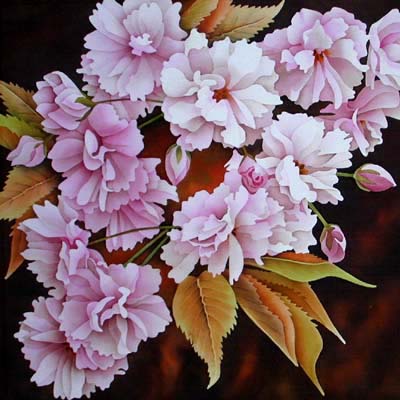 Silk Painting Cherry Blossom