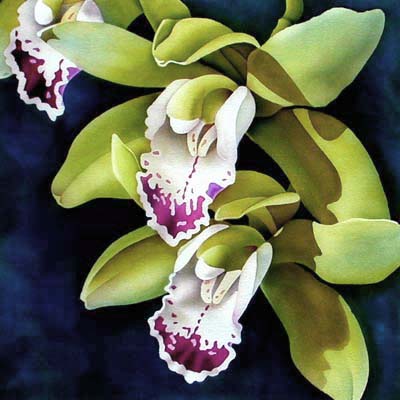 Silk Painting Cymbidium