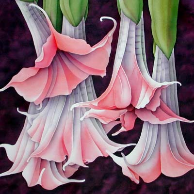 Silk Painting Datura