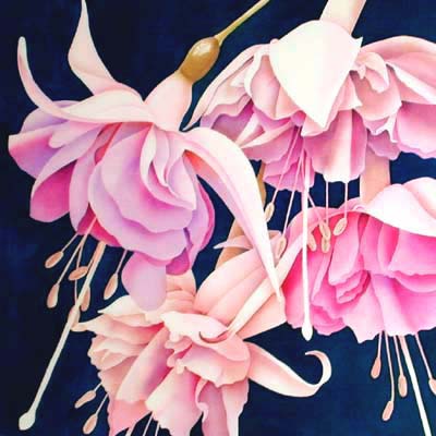 Silk Painting Fuchsia