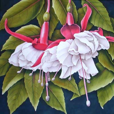 Silk Painting Fuchsia Swingtime