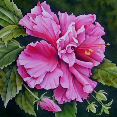 Silk Painting Hibiscus