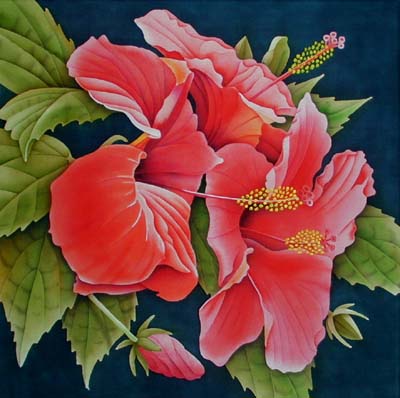 Silk Painting Hibiscus