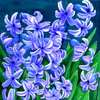 Silk Painting Hyacinth