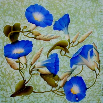 Silk Painting Morning Glory