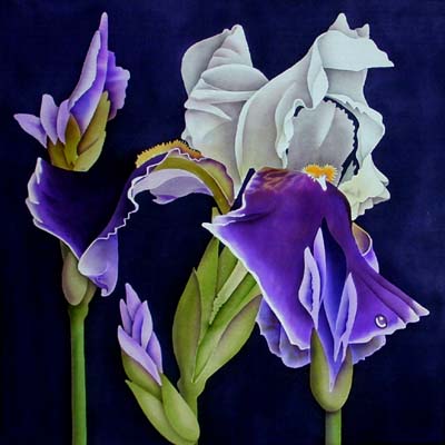 Silk Painting Irises