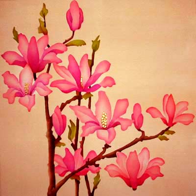 Silk Painting Magnolia