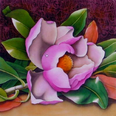 Silk Painting Magnolia Grandiflora