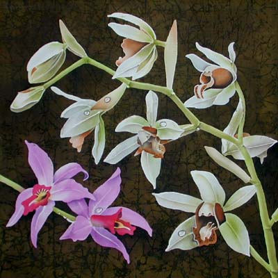 Silk Painting Orchids