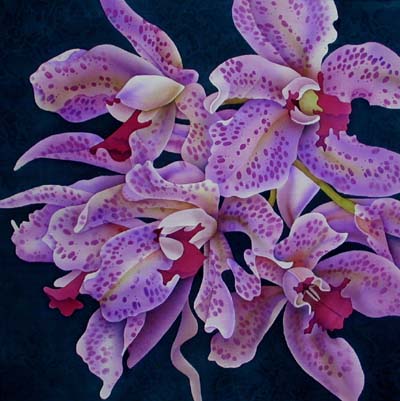 Silk Painting Spotted Orchid