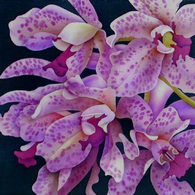 Silk Painting Spotted Orchid