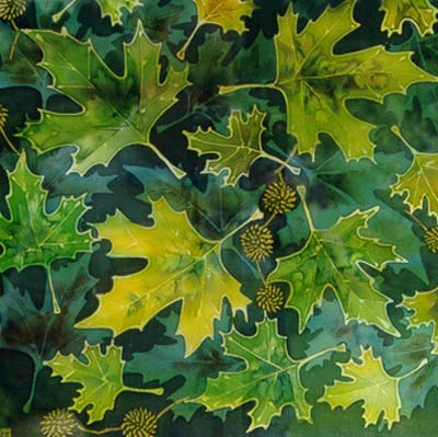Silk Painting Fruits and Foliage of the Oriental Plane