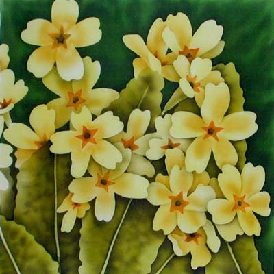 Silk Painting Primroses