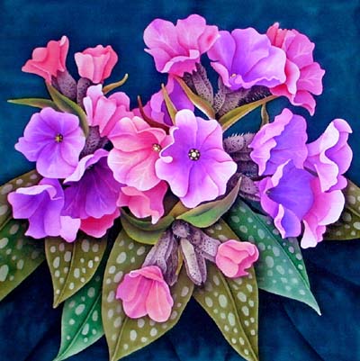 Silk Painting Pulmonaria