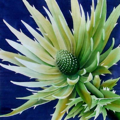 Silk Painting Sea Holly