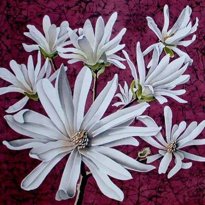 Silk Painting Magnolia Stellata