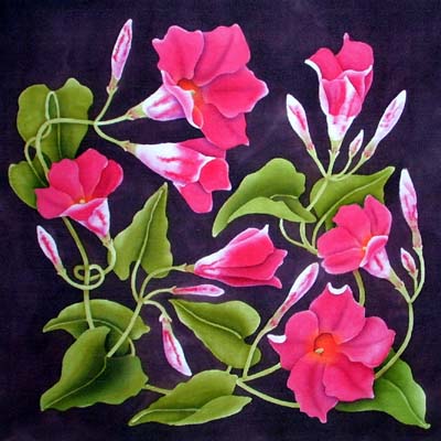 Silk Painting Dipladenia