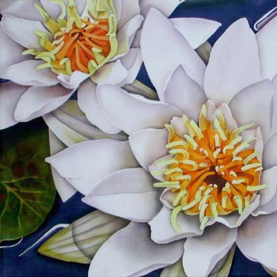 Silk Painting Water Lilies